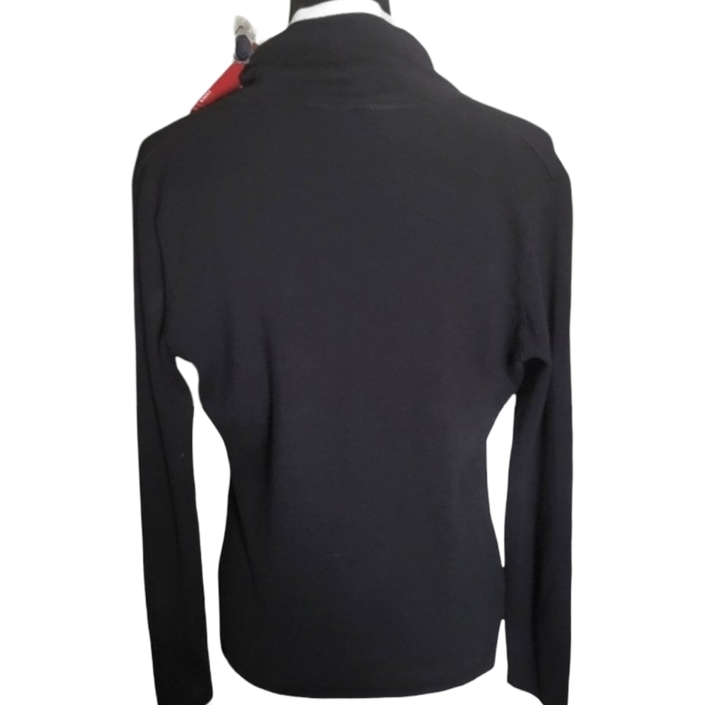 Cyrus Black White Trim Knit Blazer Cardigan Business Casual NWT Size M - Picture 2 of 6